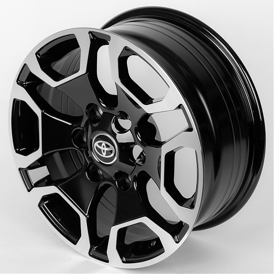 Литые диски 80291 Toyota ZT717-DS182 17 J7.5 ET25 6x139.7 106.1 чёрный + полированные спицы: Фото 5