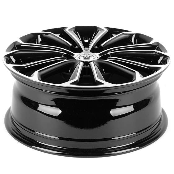 Литые диски 82375 Toyota iV6129X 16 J6.5 ET40 5x100 54.1 чёрный глянцевый + полированные спицы: Фото 7