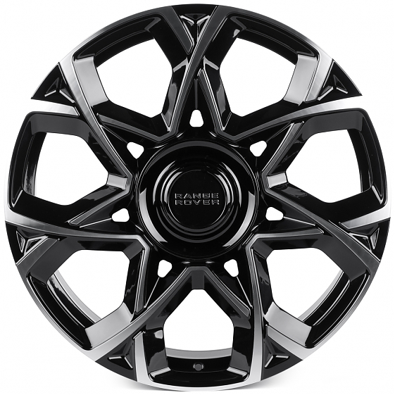 Кованые диски 0923-133 PTRACING FG845X-CS443 22 J9.5 ET40 5x120 72.56 чёрный + полированные спицы: Фото 1