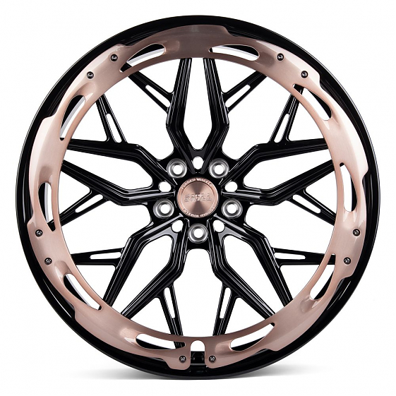 Кованые диски H230727X SKILL SL653-DS225 21 J8.5 ET30 5x114.3 60.1 чёрный глянцевый + декоративное к: Фото 1