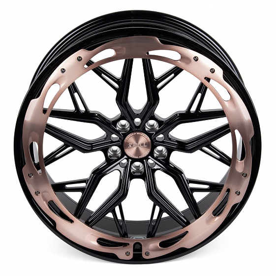 Кованые диски H230727X SKILL SL653-DS225 21 J8.5 ET30 5x114.3 60.1 чёрный глянцевый + декоративное к: Фото 3