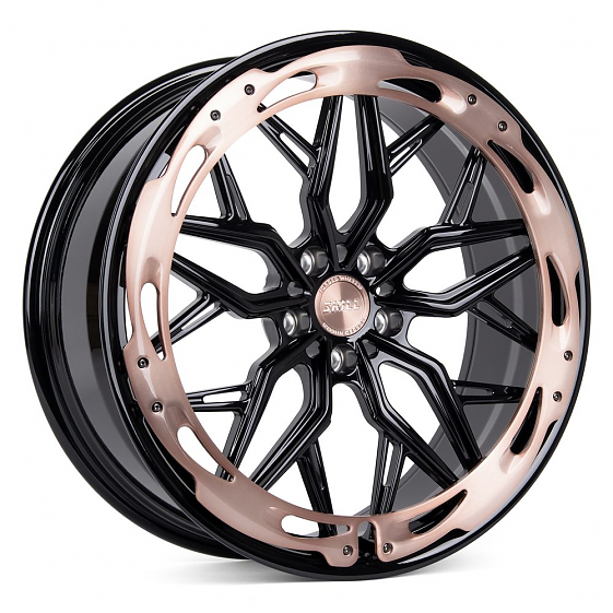 Кованые диски H230727X SKILL SL653-DS225 21 J8.5 ET30 5x114.3 60.1 чёрный глянцевый + декоративное к: Фото 4