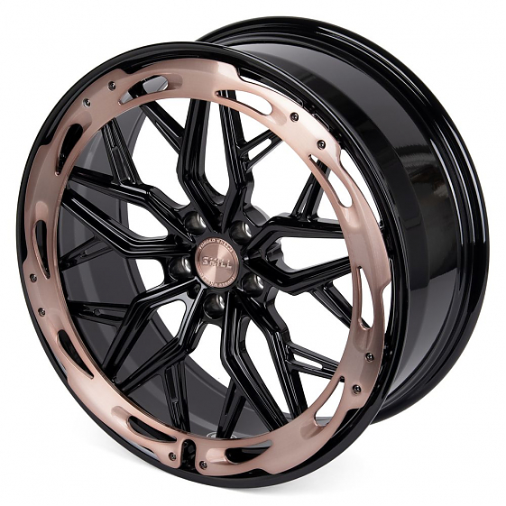 Кованые диски H230727X SKILL SL653-DS225 21 J8.5 ET30 5x114.3 60.1 чёрный глянцевый + декоративное к: Фото 6