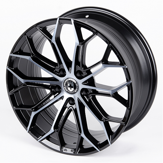 Литые диски 80716 HRE BY02-CS255 19 J8.5 ET35 5x108 73.1 чёрный глянцевый + полированные спицы: Фото 5