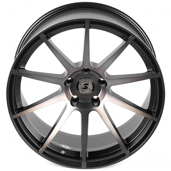 Кованые диски H250917U SKILL SV994-SK335 20 J10 ET-20 5x127 71.5 чёрный матовый + полированные спицы: Фото 3
