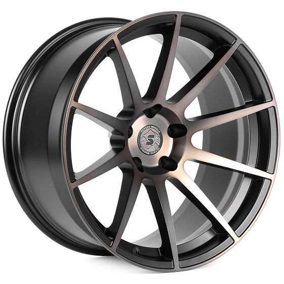 Кованые диски H250917U SKILL SV994-SK335 20 J10 ET-20 5x127 71.5 чёрный матовый + полированные спицы: Фото 4