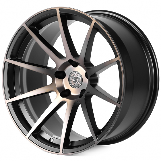 Кованые диски H250917U SKILL SV994-SK335 20 J10 ET-20 5x127 71.5 чёрный матовый + полированные спицы: Фото 5