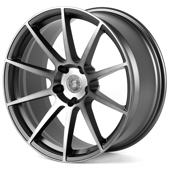 Кованые диски H260612Y SKILL SV994-SK333 20 J9 ET12 5x127 71.6 графит матовый + полированные спицы +: Фото 5