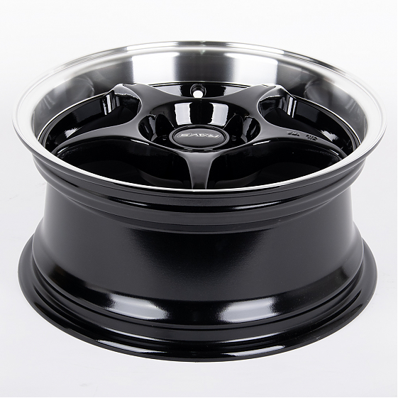 Литые диски 80741 Rays 1996-DS163 15 J7 ET30 4x100 73.1 чёрный глянцевый + полированный обод: Фото 7