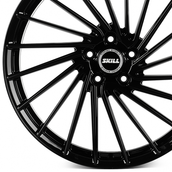 Кованые диски H260126B SKILL SL196-SV466 21 J9 ET40 5x120 62.5 чёрный глянцевый: Фото 2
