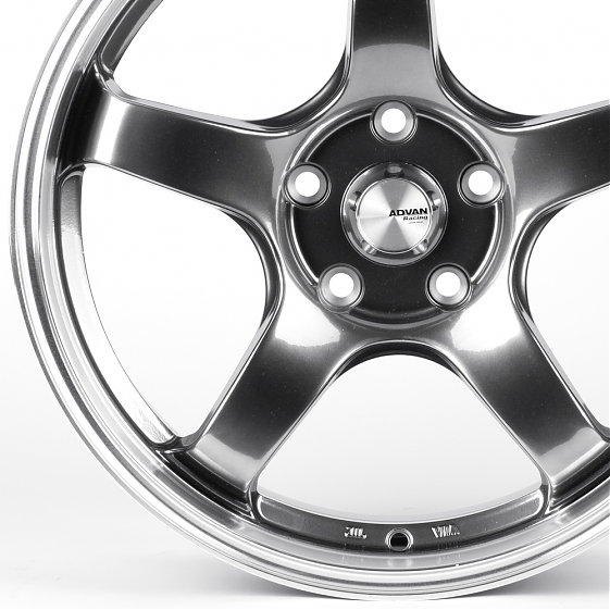 Литые диски 82480 Advan 177213 17 J7.5 ET35 5x112 66.45 серебро тёмное + полированный обод: Фото 2