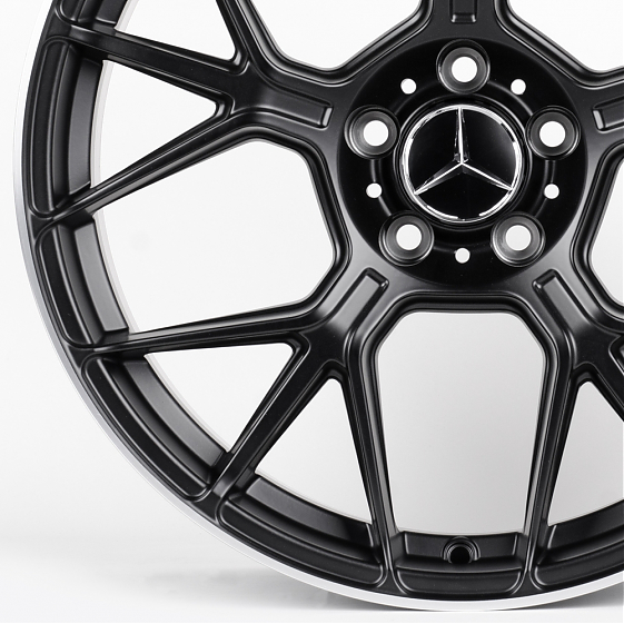 Литые диски 81187 Mercedes-Benz ZXDF0-CS255 19 J8.5 ET36 5x112 66.6 чёрный матовый + полированный об: Фото 2