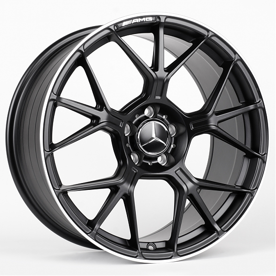 Литые диски 81187 Mercedes-Benz ZXDF0-CS255 19 J8.5 ET36 5x112 66.6 чёрный матовый + полированный об: Фото 4