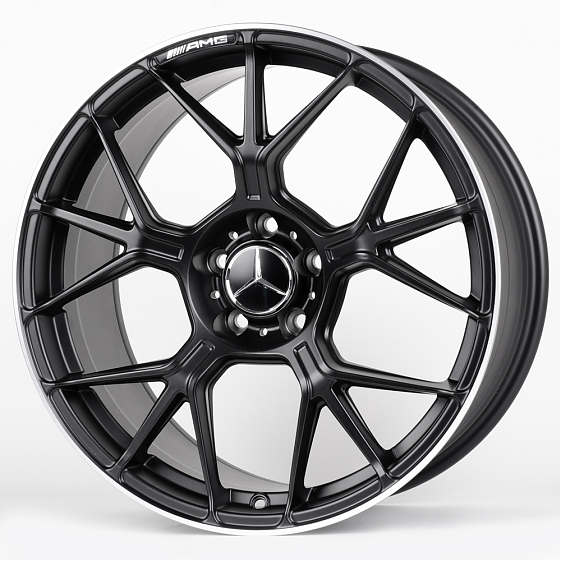 Литые диски 81187 Mercedes-Benz ZXDF0-CS255 19 J8.5 ET36 5x112 66.6 чёрный матовый + полированный об: Фото 5
