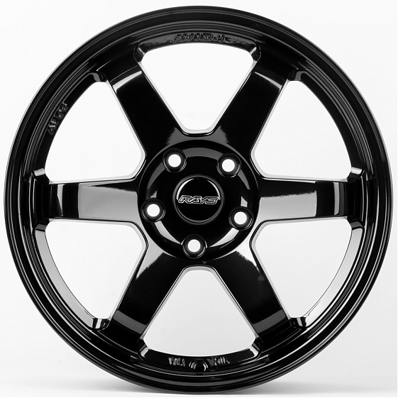 Литые диски 80588 Rays E500-SL043 17 J8 ET35 5x114.3 73.1 чёрный глянцевый: Фото 1