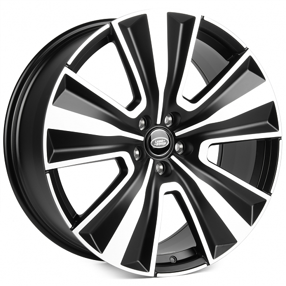 Кованые диски H260126O SKILL SL837-CS443 22 J9.5 ET42.5 5x120 72.6 чёрный матовый + полированные спи: Фото 4