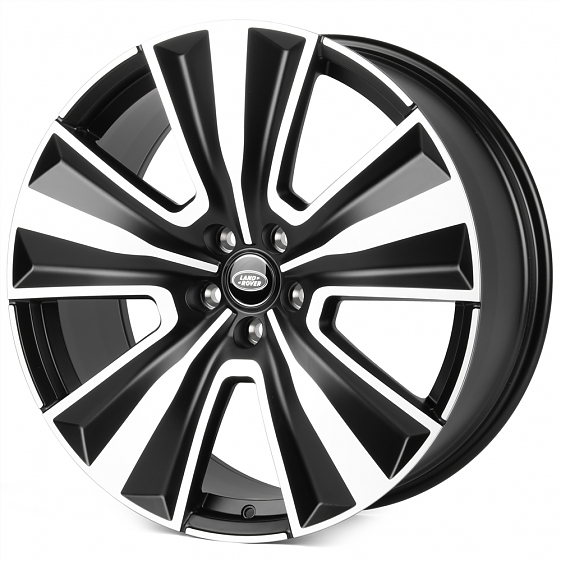 Кованые диски H260126O SKILL SL837-CS443 22 J9.5 ET42.5 5x120 72.6 чёрный матовый + полированные спи: Фото 5