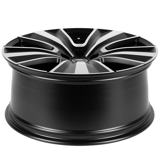 Кованые диски H260126O SKILL SL837-CS443 22 J9.5 ET42.5 5x120 72.6 чёрный матовый + полированные спи: Фото 7