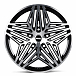 Кованые диски 230315S SKILL SL351-SB418 20 J9 ET40 5x150 110.1 чёрный + полированные спицы