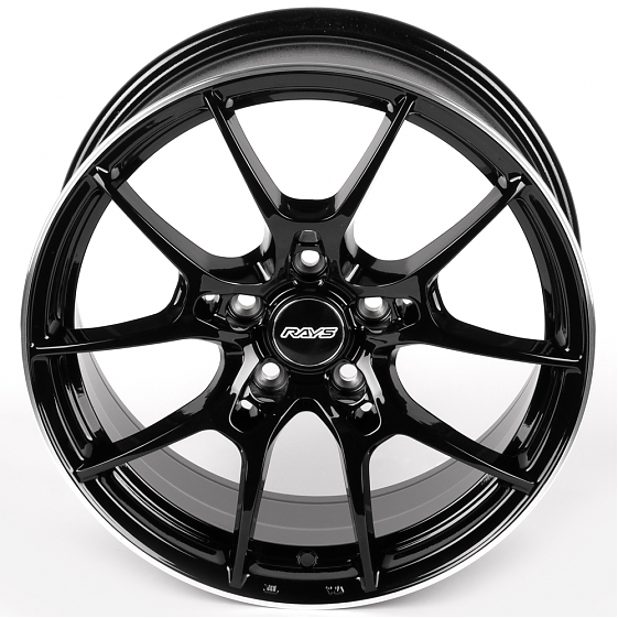 Литые диски 81917 Rays IVF-691-SM155 17 J7.5 ET35 5x112 66.56 чёрный глянцевый + полированный обод: Фото 3