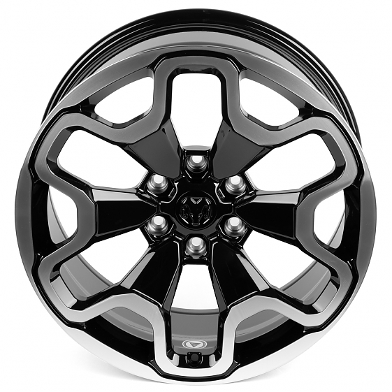 Кованые диски H231115E SV212-SV306 20 J9 ET19 6x139.7 77.8 чёрный глянцевый + полированные спицы: Фото 3
