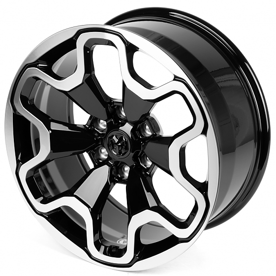 Кованые диски H231115E SV212-SV306 20 J9 ET19 6x139.7 77.8 чёрный глянцевый + полированные спицы: Фото 6