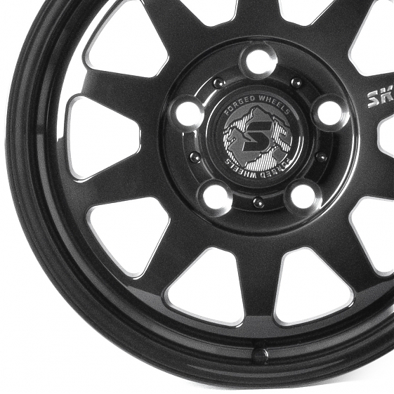 Кованые диски H250225D SKILL SV516-SV420 18 J8.5 ET35 5x150 110.1 графит глянцевый + полировка + лак: Фото 2