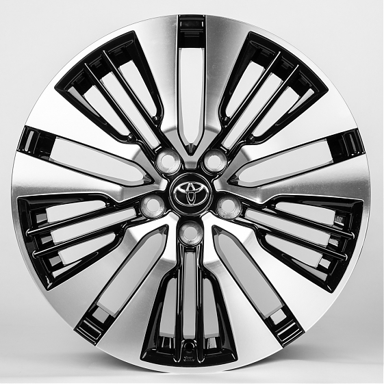 Литые диски 80292 Toyota ZT839-FG440 18 J7.5 ET40 5x114.3 60.1 чёрный + полированные спицы: Фото 1