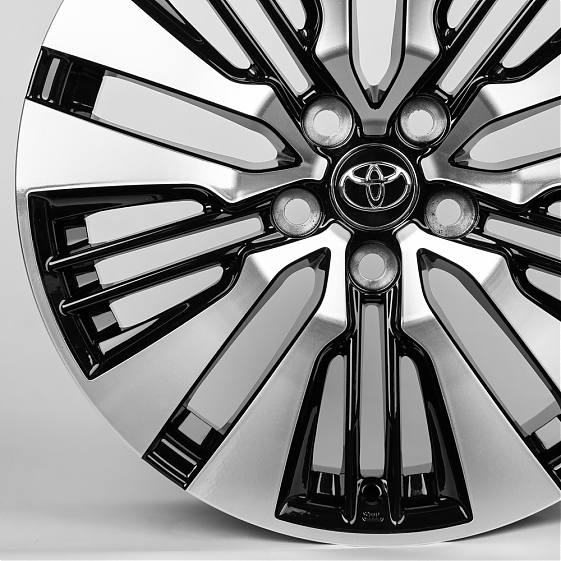 Литые диски 80292 Toyota ZT839-FG440 18 J7.5 ET40 5x114.3 60.1 чёрный + полированные спицы: Фото 2