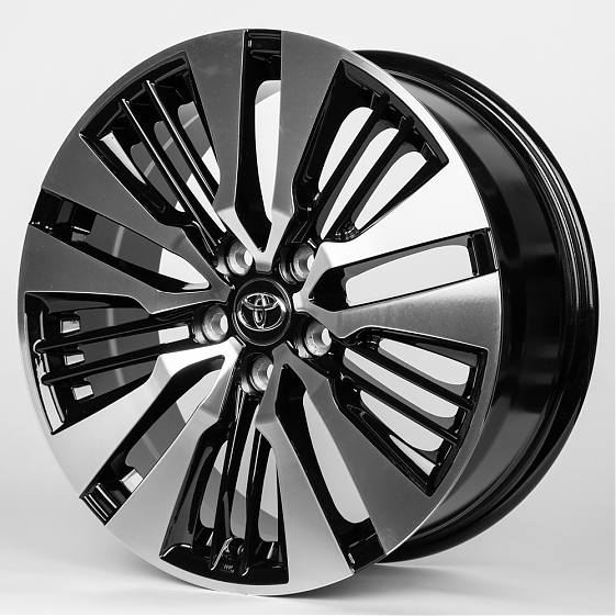 Литые диски 80292 Toyota ZT839-FG440 18 J7.5 ET40 5x114.3 60.1 чёрный + полированные спицы: Фото 4