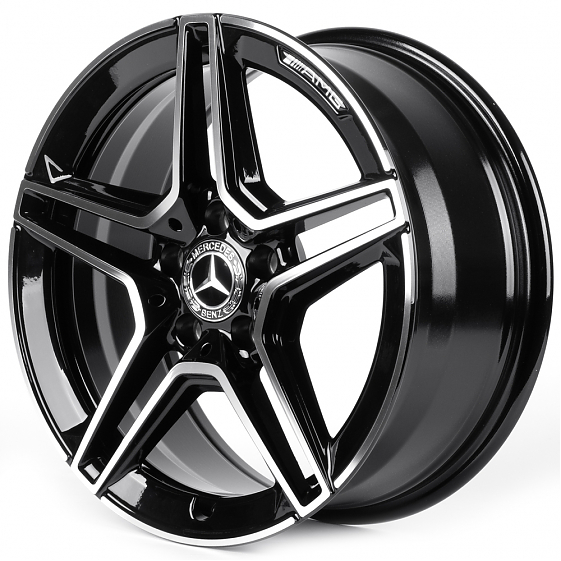 Литые диски 82351 Mercedes-Benz IV3067-FG556 17 J7.5 ET36 5x112 66.5 чёрный глянцевый + полированные: Фото 5