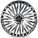 Кованые диски H260126X SKILL SL641-SB594 22 J9 ET35 5x108 63.4 чёрный глянцевый + полированные спицы
