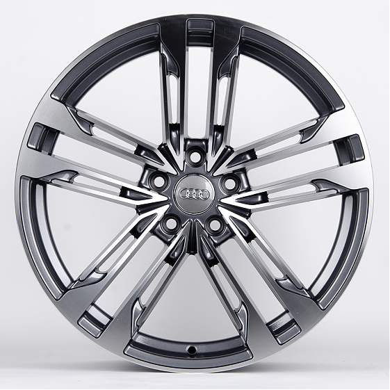 Литые диски 80866 Audi 5565X-SB406 19 J8.5 ET35 5x112 66,45 графит + полированные спицы: Фото 1