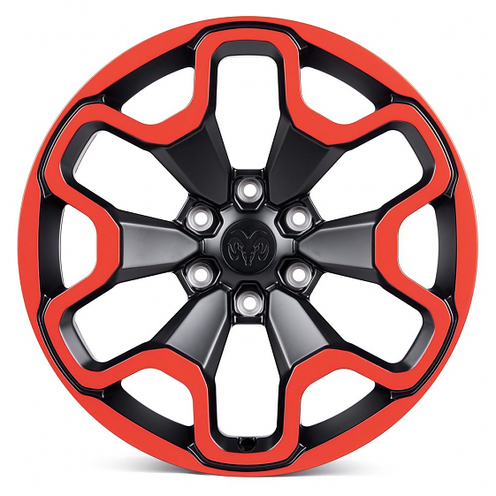 Кованые диски H230908A SKILL SV212-SV306 20 J9 ET19 6x139.7 77.8 чёрный матовый + красный обод: Фото 1