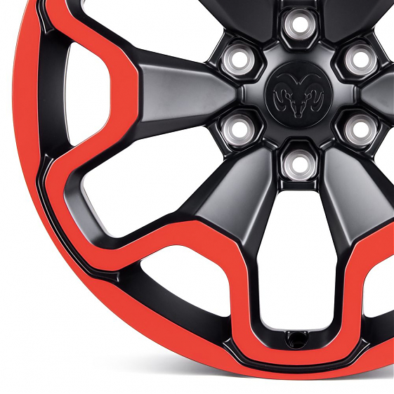 Кованые диски H230908A SKILL SV212-SV306 20 J9 ET19 6x139.7 77.8 чёрный матовый + красный обод: Фото 2