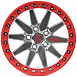 Кованые диски H250917K SKILL SB111-SL178 17 J9 ET12 5x127 71.6 зеркальная полировка + красный бедлок