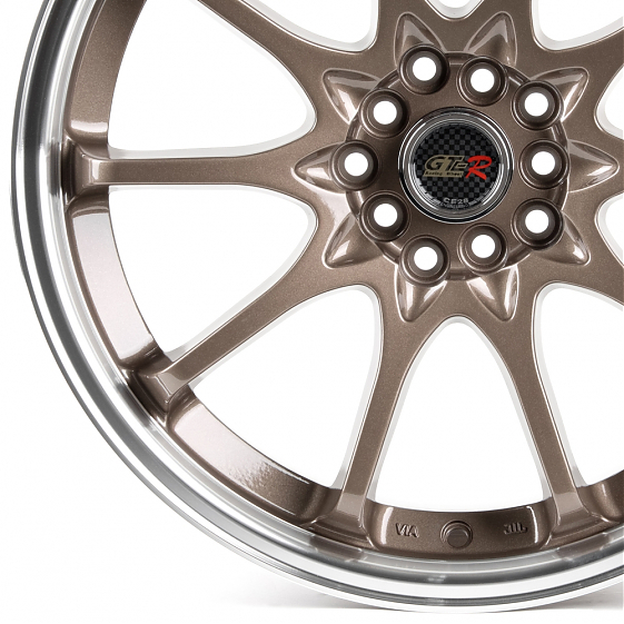 Литые диски 80797 Rays 1637-SL051 18 J8 ET40 5x100/5x114.3 73.1 бронза + полированный обод: Фото 2