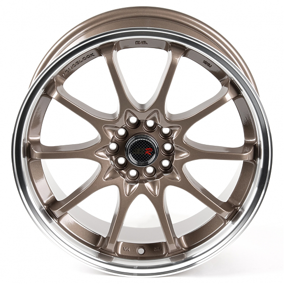 Литые диски 80797 Rays 1637-SL051 18 J8 ET40 5x100/5x114.3 73.1 бронза + полированный обод: Фото 3