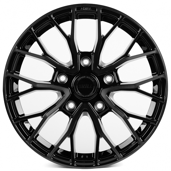 Кованые диски H250924W SKILL SL509-CS381 18 J8.5 ET40 5x150 110.1 чёрный глянцевый + полировка + тём: Фото 1