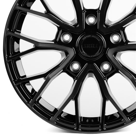Кованые диски H250924W SKILL SL509-CS381 18 J8.5 ET40 5x150 110.1 чёрный глянцевый + полировка + тём: Фото 2