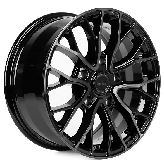 Кованые диски H250924W SKILL SL509-CS381 18 J8.5 ET40 5x150 110.1 чёрный глянцевый + полировка + тём: Фото 4