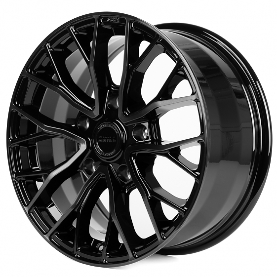 Кованые диски H250924W SKILL SL509-CS381 18 J8.5 ET40 5x150 110.1 чёрный глянцевый + полировка + тём: Фото 5