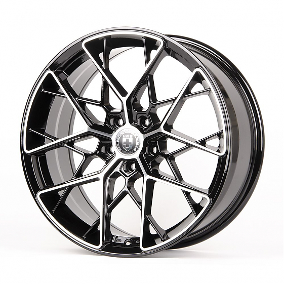 Литые диски 80457 HRE TC05-SL064 19 J8.5 ET38 5x114.3 73.1 чёрный + полированные спицы: Фото 5