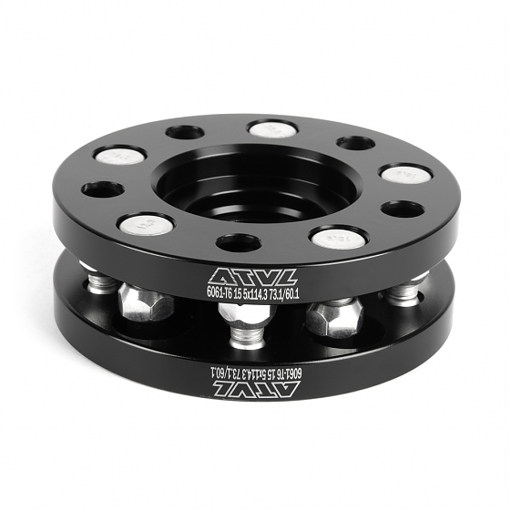 Проставка 41092 ATVL 5x114.3 73,1/60,1 12x1,5 15mm чёрный: Фото 2