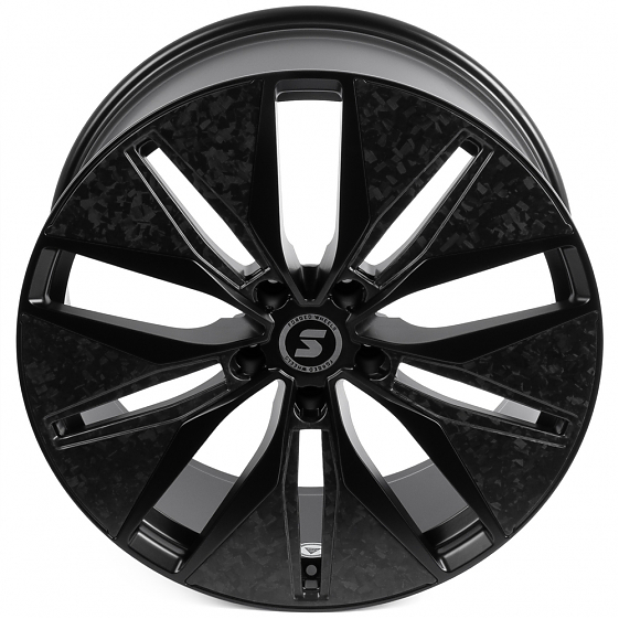 Кованые диски H250513O SKILL SV380-SV482 22 J9.5 ET20 5x130 84.1 чёрный матовый + карбон SFC16: Фото 2