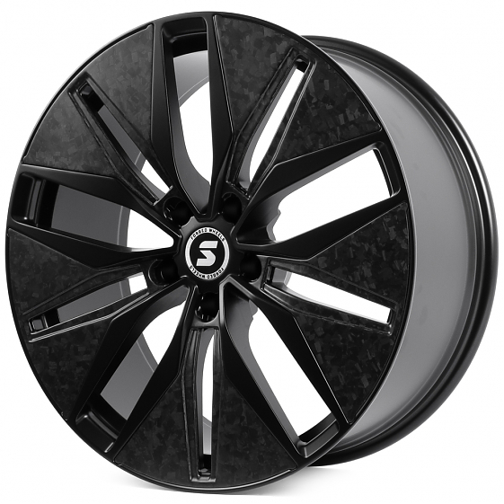 Кованые диски H250513O SKILL SV380-SV482 22 J9.5 ET20 5x130 84.1 чёрный матовый + карбон SFC16: Фото 4