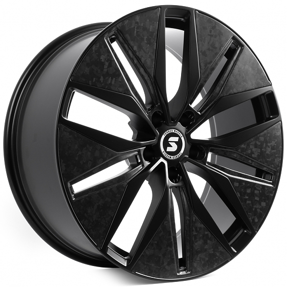 Кованые диски H250513O SKILL SV380-SV482 22 J9.5 ET20 5x130 84.1 чёрный матовый + карбон SFC16: Фото 6