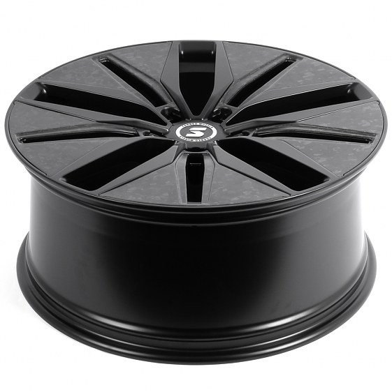 Кованые диски H250513O SKILL SV380-SV482 22 J9.5 ET20 5x130 84.1 чёрный матовый + карбон SFC16: Фото 7