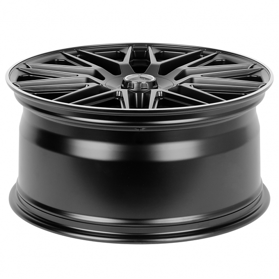 Кованые диски H230607FF SL322-SB430 21 J10 ET44 5x112 66.6 чёрный + полированный обод: Фото 7