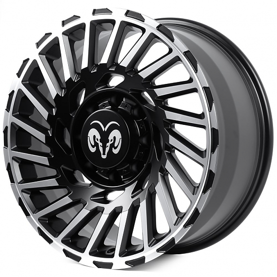 Кованые диски H250919H SKILL SV093-CS412 20 J9 ET29 8x165.1 121.3 чёрный матовый + полированные спиц: Фото 4
